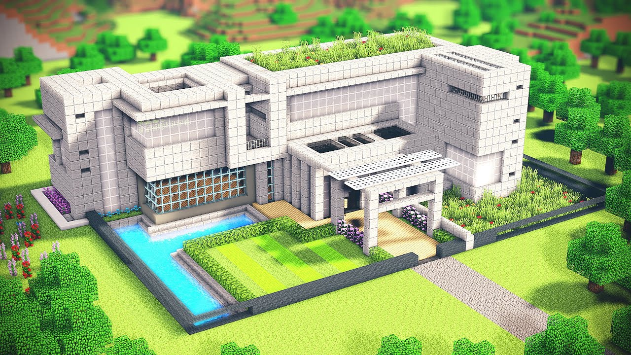Tuto Grande Villa De Luxe Minecraft