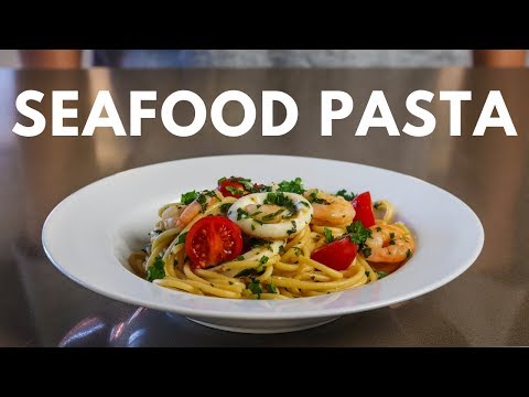 فيديو: كيف لطهي المأكولات البحرية السباغيتي