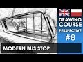 Drawing tutorial - Modern bus stop | Kurs rysunku - Nowoczesny przystanek [S01E08 ENG/PL]