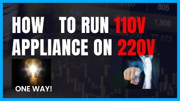 How To Run 110v Appliance on 220v - The Only Way!
