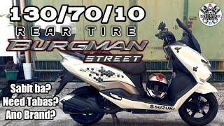130/70/10 Rear Tire | Suzuki Burgman Street | Mark MotoFood Vlog