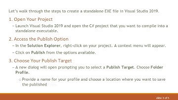 How to Create a Standalone EXE File with C#  in Visual Studio 2019
