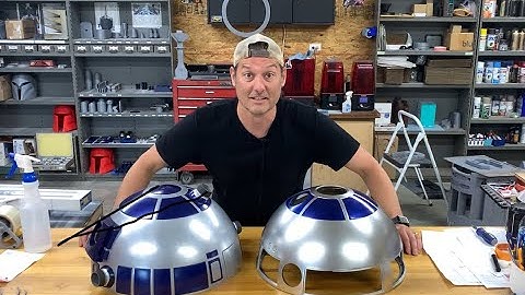 Printed R2-D2 DOME Finish Silver Painting R2 (Build Part 3)