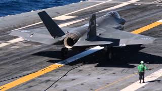 US Navy's $1 Trillion F-35 Jet - Historic Landing On USS Nimitz