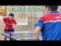 How to Return Heavy Backspin serve | Tips and Tactics