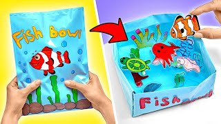 DIY Coolest Swimming Fish In Paper 🐙 How To Craft Awesome Fish Bowl ✨