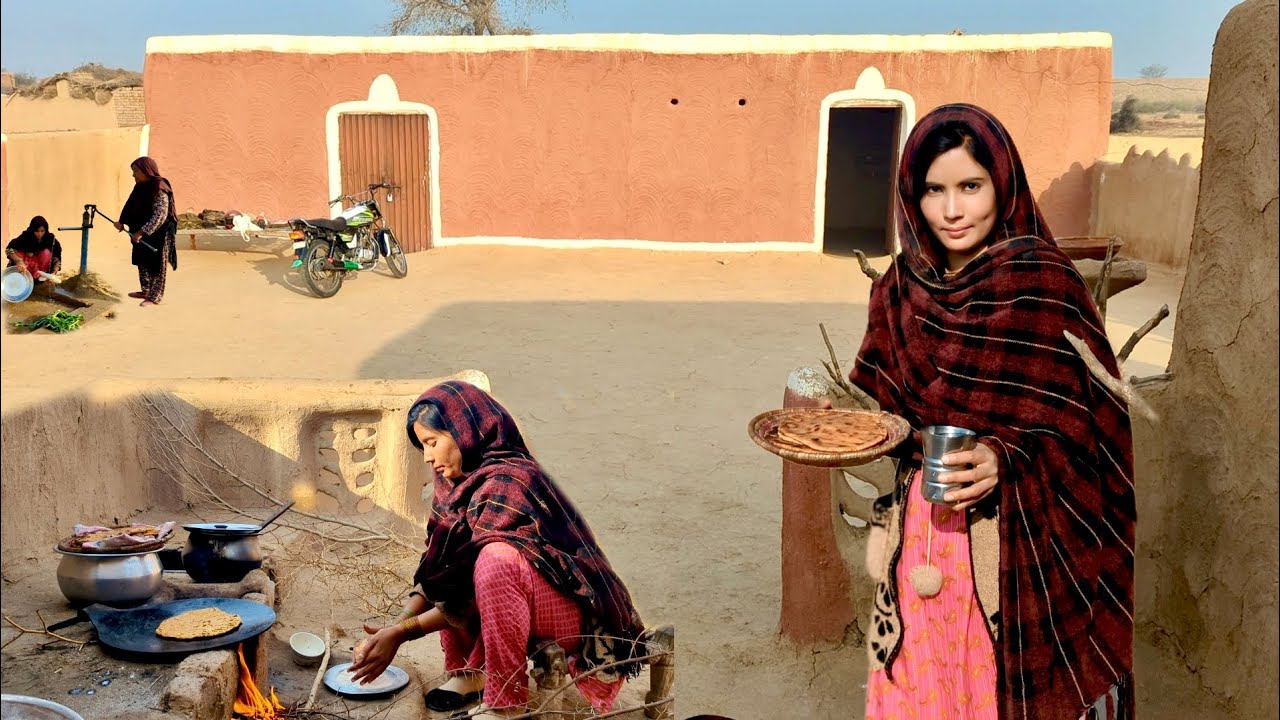 very unique women village life Pakistan | traditional village food | Noreen komal