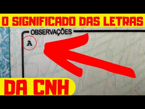 CONHEÇA TODAS AS LETRAS DA CARTEIRA DE HABILITAÇÃO