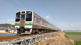 JR東日本211系3000番台 普通 高崎行 JR両毛線 あしかがフラワーパーク～足利