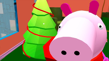 Piggy Neighbor. Family Escape Obby House 3D - Christmas Levels - Gameplay Walkthrough Part 6