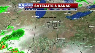 Rain showers and cooler temperatures
