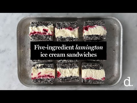 Five-ingredient lamington ice cream sandwiches recipe | delicious. Australia