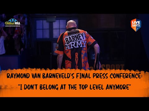 Raymond van Barneveld's final press conference: "I don't belong at the top level anymore"