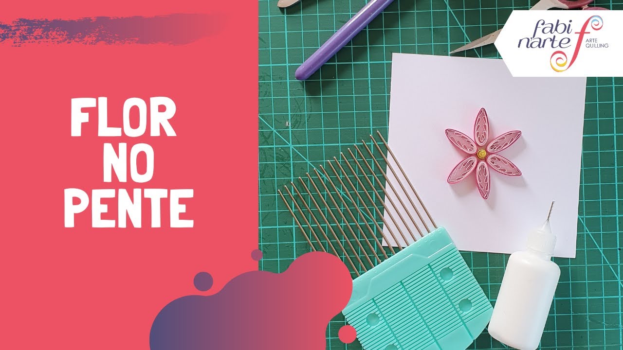 Flor no Pente -  Loja do Quilling | Fabinarte