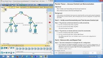 7.1.1.4 Packet Tracer - ACL Demonstration