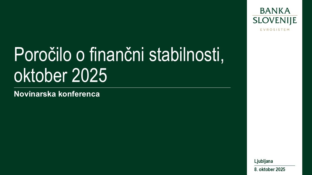 Novinarska konferenca: Poročilo o finančni stabilnosti