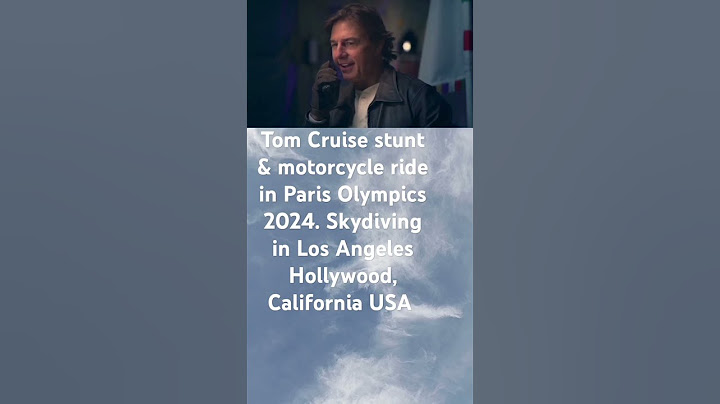 Tom Cruise stunt and motorcycle ride in Paris Olympics 2024. Skydiving in Hollywood, Los Angeles USA