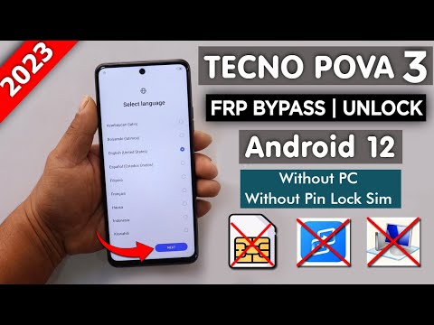 Tecno Pova 3 FRP Bypass Android 12 Without PC | Without Pin Lock Sim Card New Method 2023