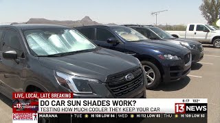 13 FACT FINDERS: How well do car sun shades work