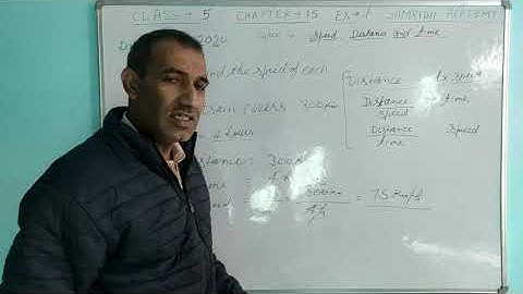 Class 5th maths ex 1 ch 15(distance time and speed )