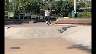 frontside 180 down the big gap