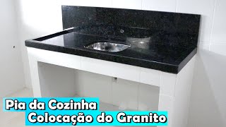 Como Fazer Pia da Cozinha Colocação do Granito - Dicas do Fernando #3