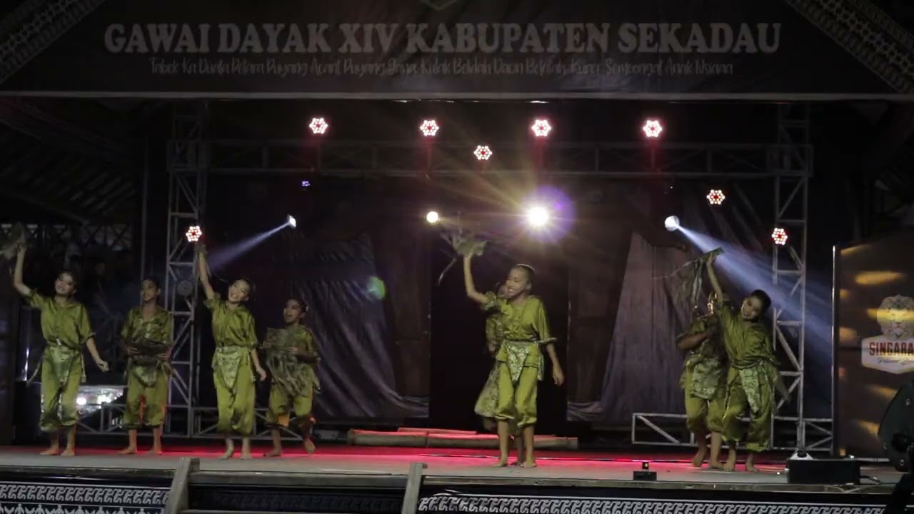 Undian 2 Sanggar M'paguk Cilik | Tari Kreasi Gawai Dayak XIV Kab. Sekadau