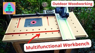 Build a DIY Mobile Multi Functional Workbench for Outdoor Woodworking.