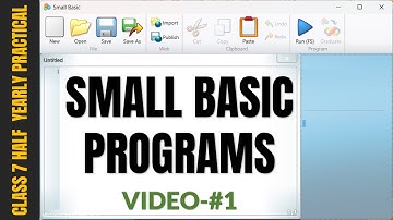 TOUCHPAD | Class-7 | SMALL BASIC | HALF YEARLY | 2024 | PRACTICAL | #deb