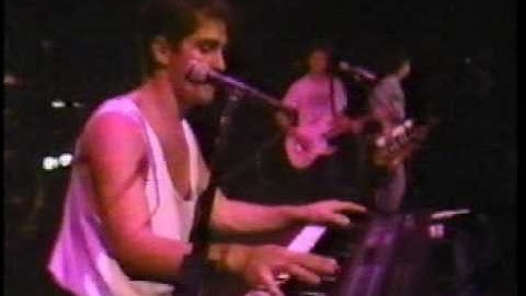 Pseudo Echo performing "Funkytown" in concert (