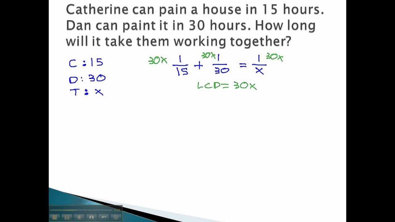 Math Work Problems Solutions Examples Videos