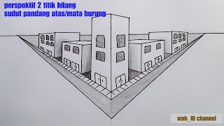 cara gambar perspektif 2 titik hilang sudut pandang atas || tutorial gambar perspektif mudah cara gambar perspektif 2 titik hilang sudut pandang atas || tutorial gambar perspektif mudah