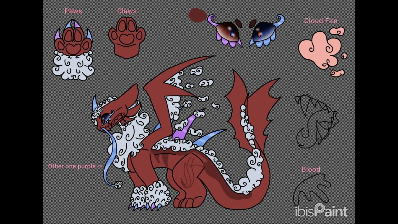 The speed paint of My Chinese Cloud Fury , Name: Keira (read description)