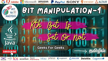 Kth Bit is Set or Not || GeeksForGeeks || Bit-Manipulation-1 || Java || Tamil