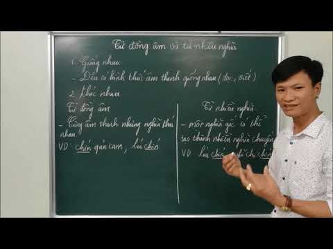 Video: Cách Nhận Biết Từ đồng âm