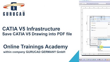 CATIA V5 Infrastructure | How to save CATIA V5 Drawing into a PDF file | Save As command