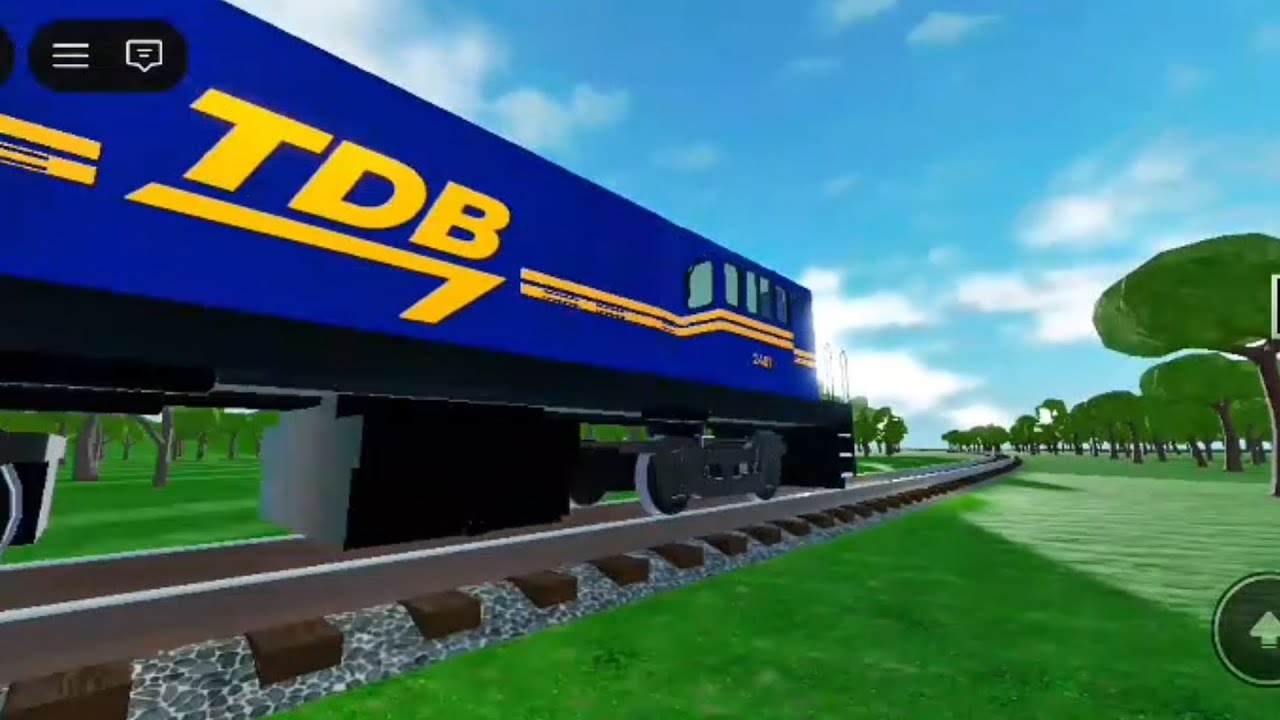 Trem da FCA passando pelo novo mapa do TDB 