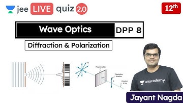 JEE: Wave Optics DPP 8 | Diffraction | Polarization | Unacademy JEE | JEE Physics | Jayant Nagda