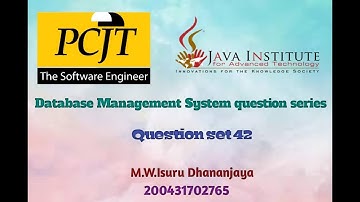 Data Base Task 42 | 1st Year | Semester 01 | Java Institute