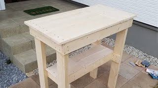 1×4、2×4で作る作業台、DIYです＼(^^)／