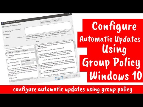 Video: Kā grupas politikā konfigurēt Windows atjaunināšanu?