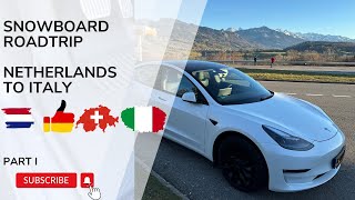 Tesla roadtrip to the Alps from Netherlands to Italy via Germany and Switzerland