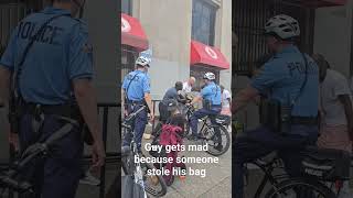guy gets mad because somebody stole his bag #kensington #police #homeless #news