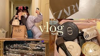 〔vlog〕たくさんお買い物してディズニーホテルに泊まる休日/購入品/毎日コスメ紹介/ZARA DIOR 💄