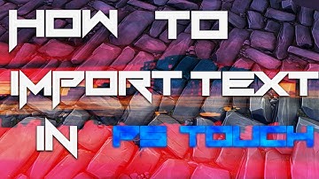 HOW TO IMPORT TEXT IN PHOTOSHOP TOUCH