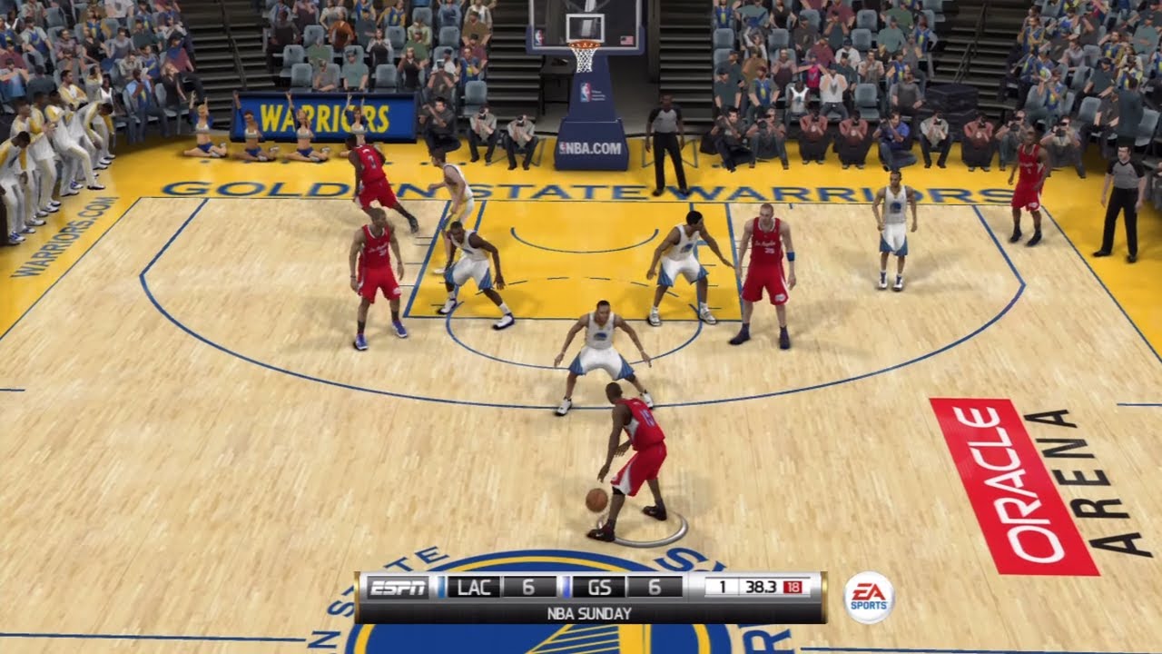 NBA Elite 11: геймплей матча Голден Стэйт Уорриорз против Лос-Анджелес Клипперс