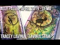 How to use Gelly plate with brusho - Demo at Ally Pally by Tracey Lavinia - Lavinia stamps