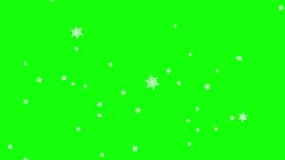 Green Screen Snow Flake 02