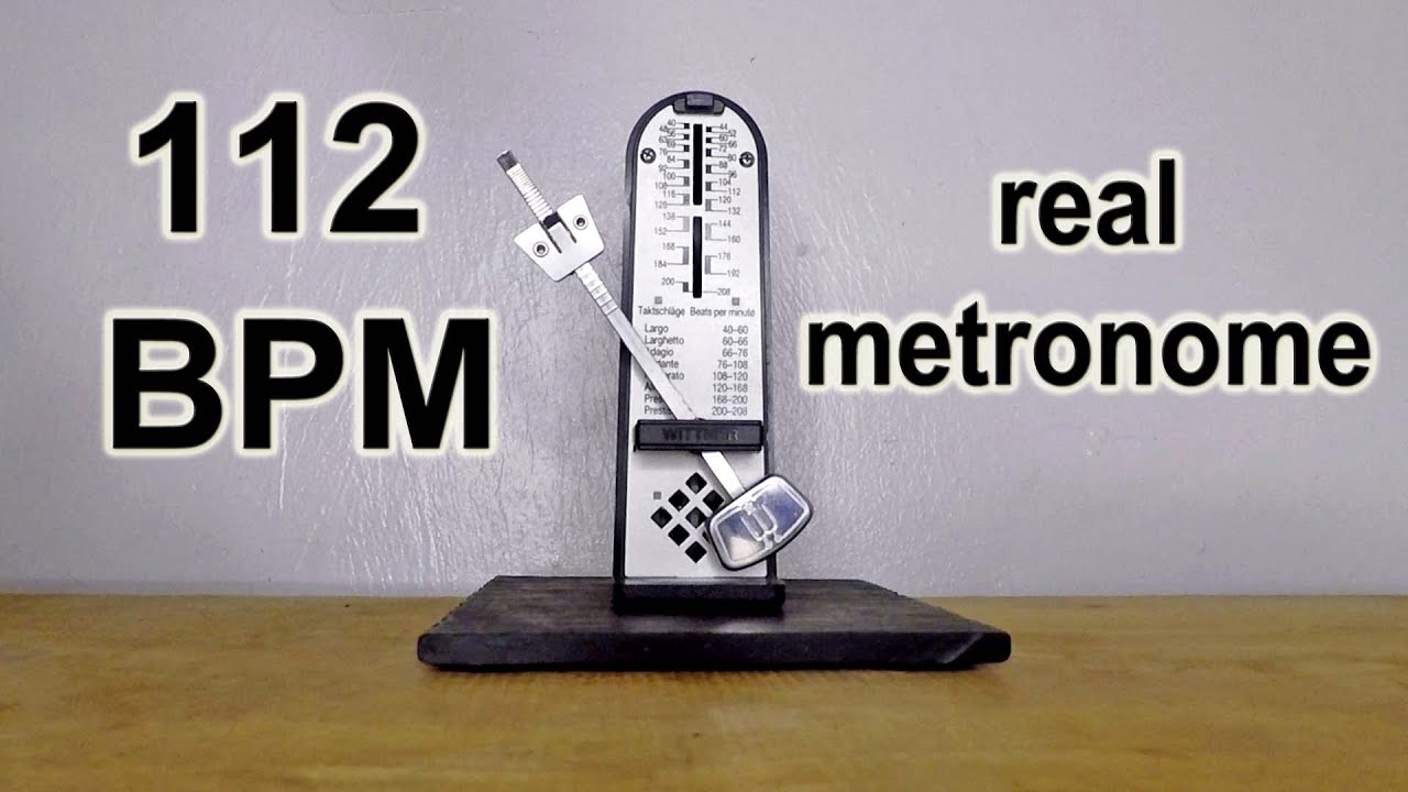 REAL METRONOME SOUND - CLICK 112 BPM - YouTube