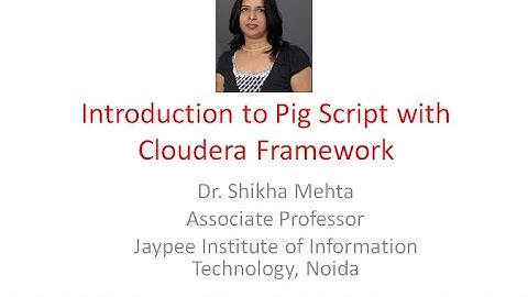 Introduction to PIG Script  With Cloudera Framework